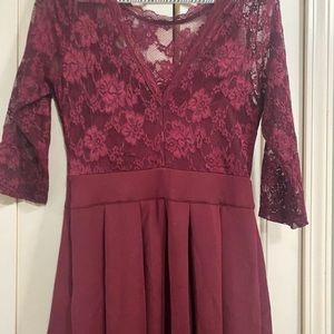 Gorgeous red lacy holiday dress